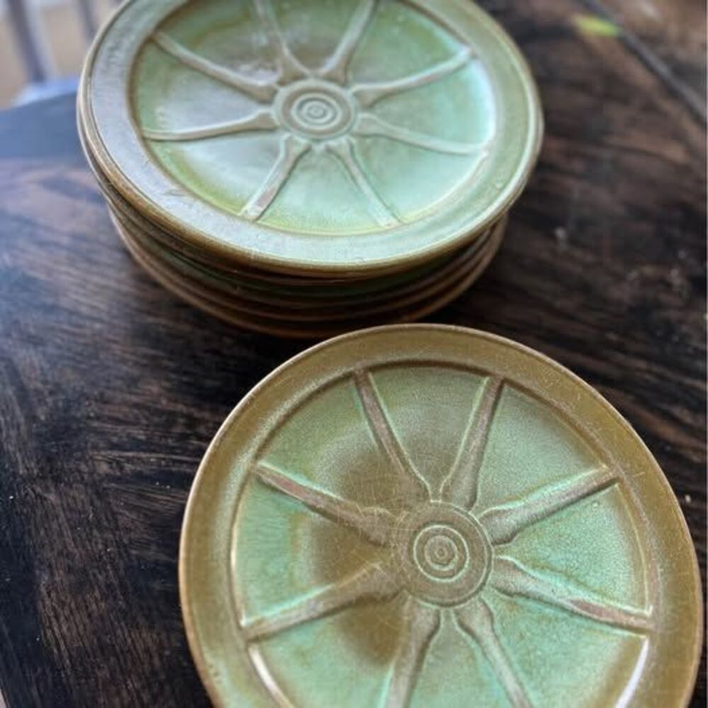 Handmade Pottery Plates - Frankoma potters, 10 total